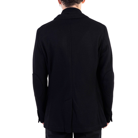 WOOL AND CASHMERE BLACK SINGLE-BREASTED | MENS SIZE L - Picture 5 of 6
